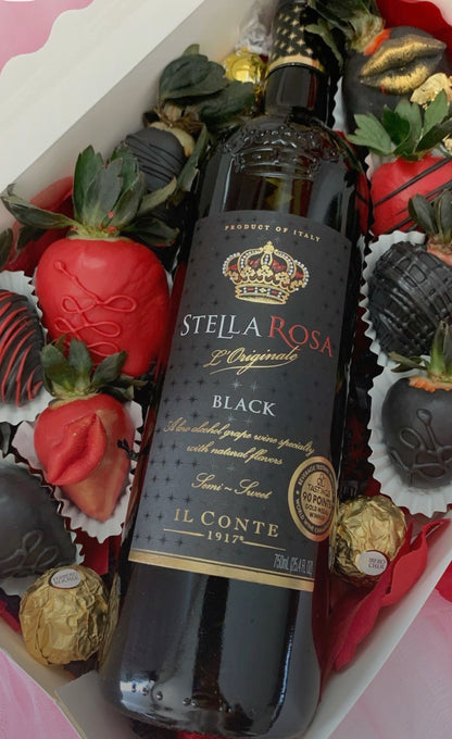 Wine & Dine Dozen w/Roses